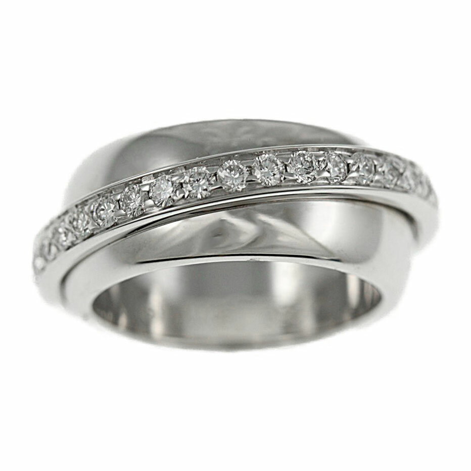 ピアジェ ポセション 23P・ハーフダイヤ・ワイドリング・指輪/K18WG/750-17.3g/推定0.05ct/12号/#52/ホワイトゴールド/PIAGET【♂】【N】【メンズ】/h200702【RF4】■348556【中古】のサムネイル