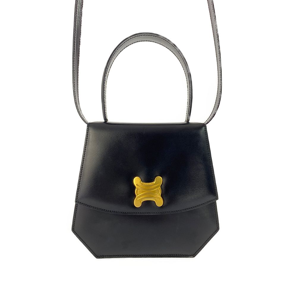 セリーヌ オールドセリーヌ・OLDCELINE・トリオンフ・レザー2WAYショルダーバッグ/ブラック/CELINE【♀】【A】【レディース】/b200905【RF4】■359072【中古】のサムネイル