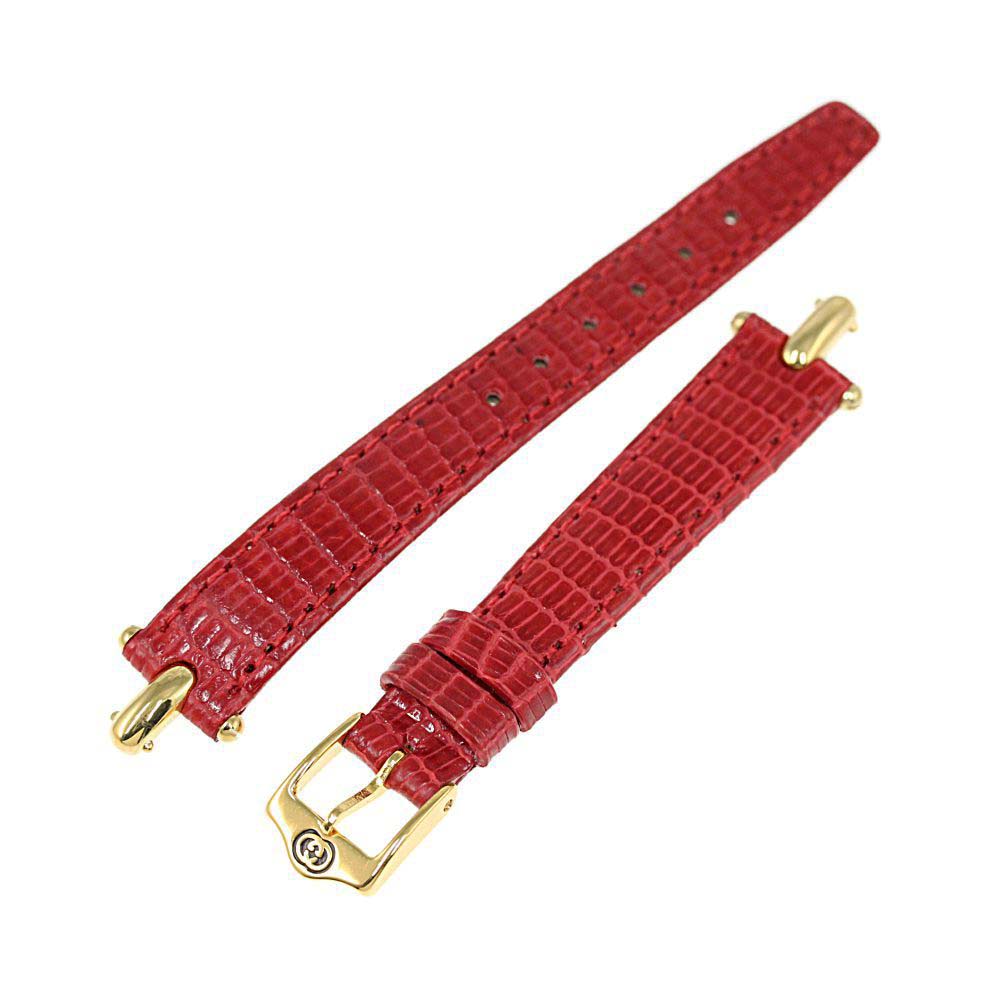 グッチ 時計ベルト レザーバンド 替え用バンド ウォッチ/レッド/GUCCI【♀】【A】【レディース ...