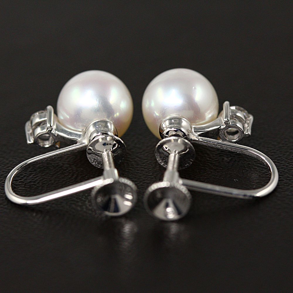 ミキモト アコヤ真珠 パール ダイヤモンドイヤリング K18 750 3 2g Mikimoto N レディース H18 リファスタ