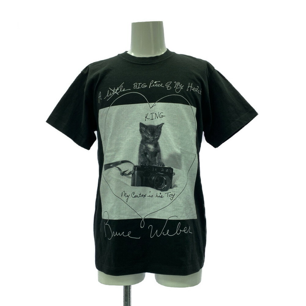 ビオトープ ブルースウェーバー/Bruce Weber×10カルチャー/10C PHOTO T-SHIRTS BLACK02・Cat カットソー・Tシャツトップス/GMM-70220-0/L/ブラック/ホワイト/BIOTOP【♂】【A】【メンズ】/b210625★■398637【中古】