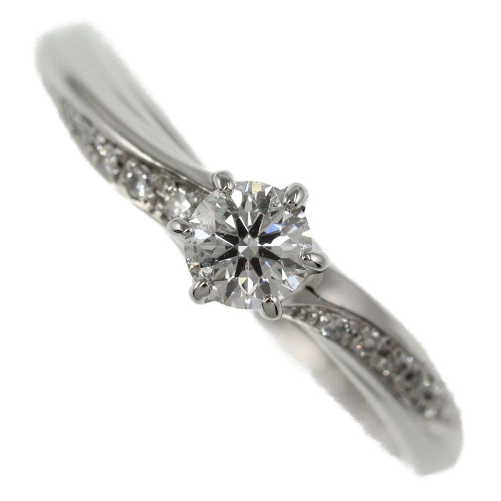 銀座ダイヤモンドシライシ 0.277ct ダイヤモンド エンゲージリング・指輪/Pt900-4.1g/14号/#54/Ginza Diamond Shiraishi 【♀】【N】【レディース】/h210820★■404178【中古】のサムネイル