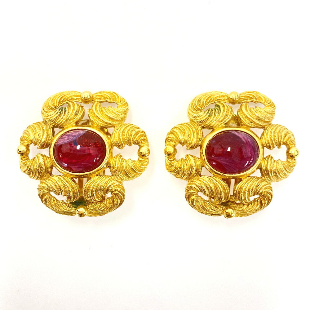 クリスチャンディオール ストーンイヤリング/ゴールド/レッド系/Christian Dior【♀】【B】【レディース】/h211216★■419940【中古】のサムネイル