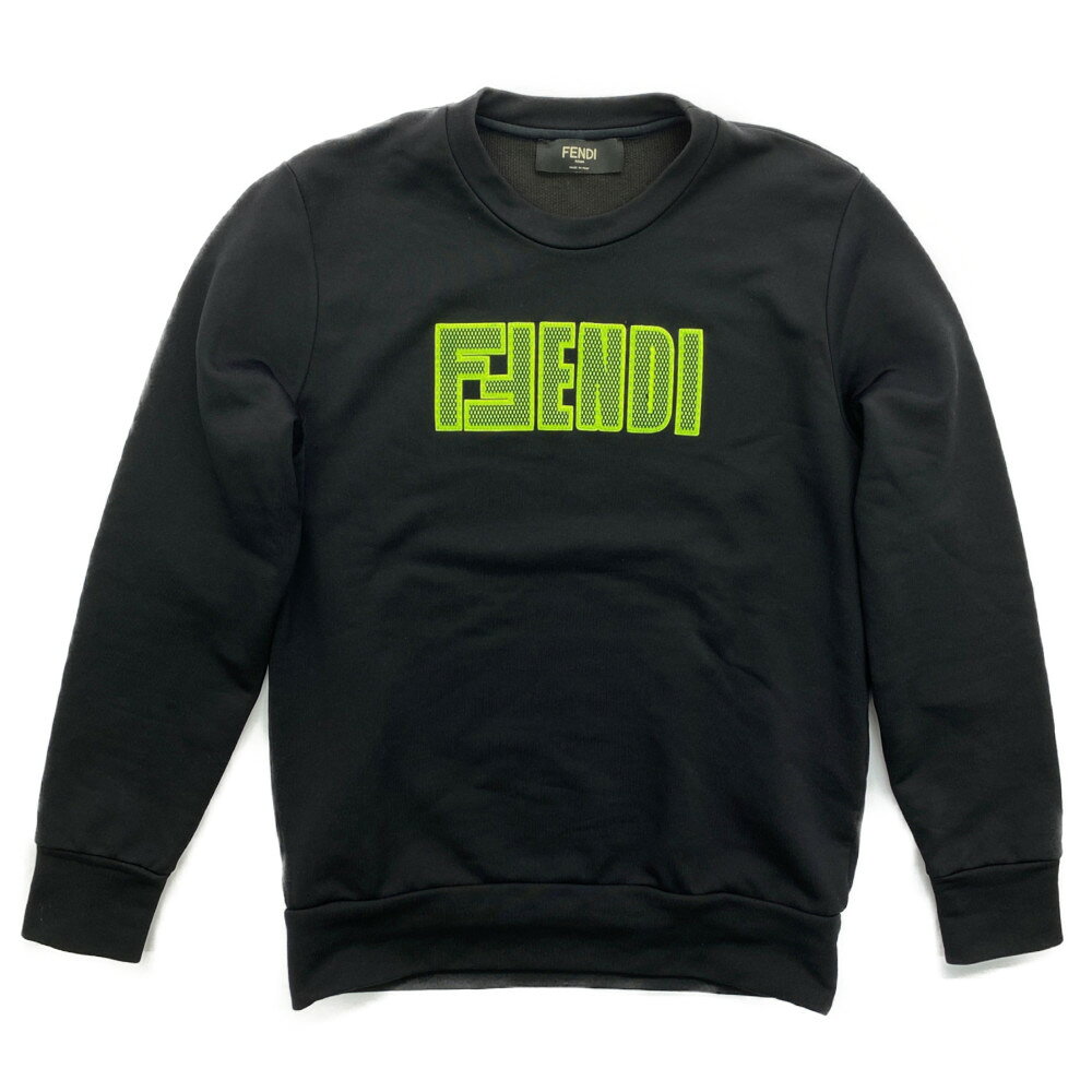 フェンディ ネオン FENDIロゴ スウェット・パーカー・トレーナー トップス/FAF550A8JY/XS/ブラック/イエローグリーン/FENDI【B】【メンズ】/b220322★■431798【中古】のサムネイル
