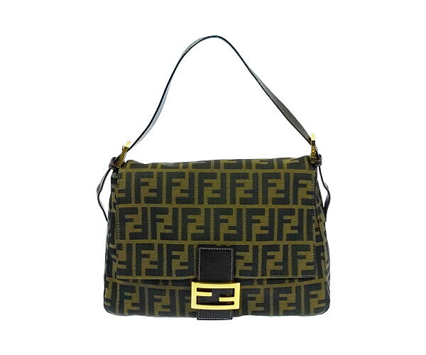 フェンディ ズッカ・マンマバゲット・ショルダーバッグ/26325/ブラウン/FENDI【オールシーズン】【♀】【B】【レディース】/b240306【RF3】■511405【中古】