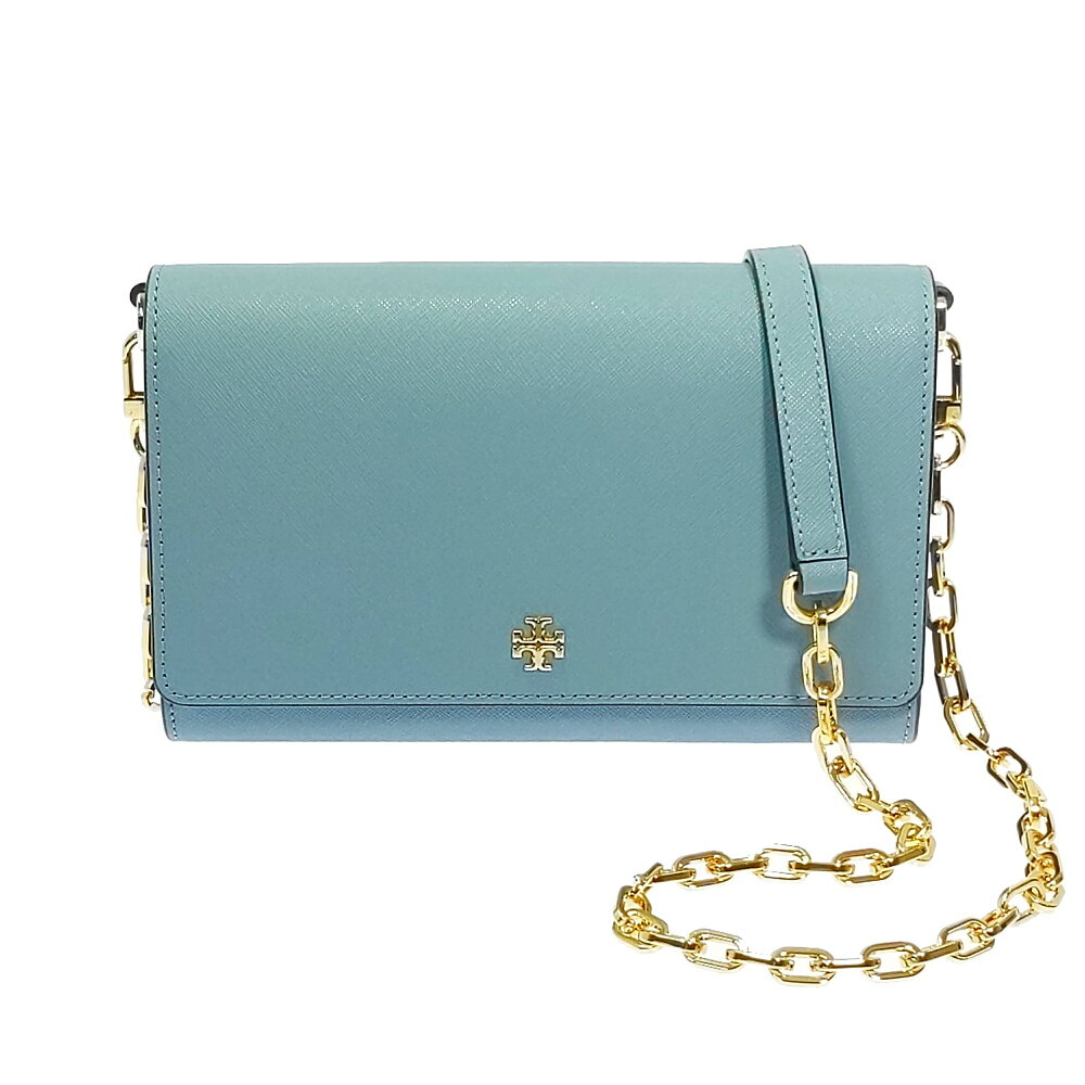 トリーバーチ フラップ チェーンショルダー財布/10005657/ブルー/TORY BURCH【♀】【A】【レディース】/b240327★■513739【中古】