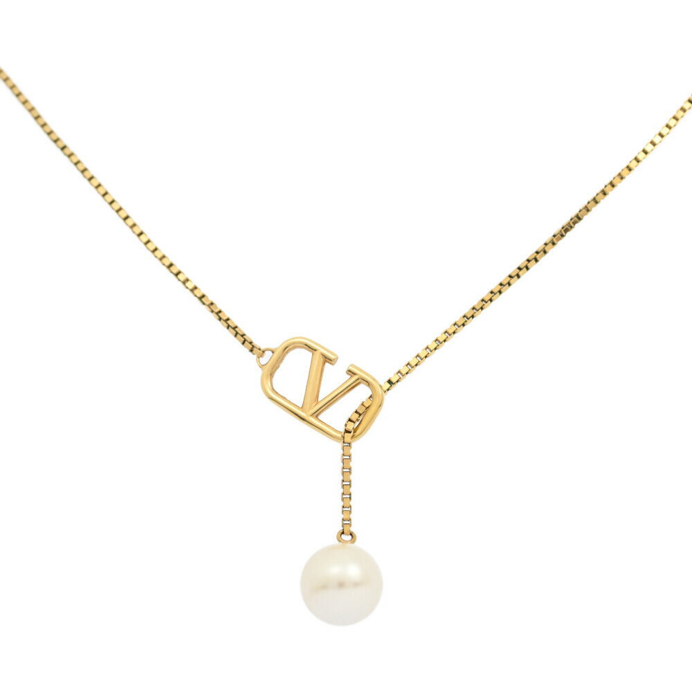 ヴァレンティノガラヴァーニ フェイクパール・チョーカー風ネックレス・ペンダント/合金/メッキ-7.9g/ゴールド/VALENTINO GARAVANI【♀】【B】【レディース】/h240416★■515612【中古】のサムネイル