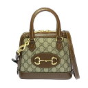 グッチ GGスプリーム・ホースビット1955・ミニ トップハンドル 2WAYハンドバッグ/?640716/ブラウン/GUCCI【オールシーズン】【♀】【S】【レディース】/b240425★■517337【中古】