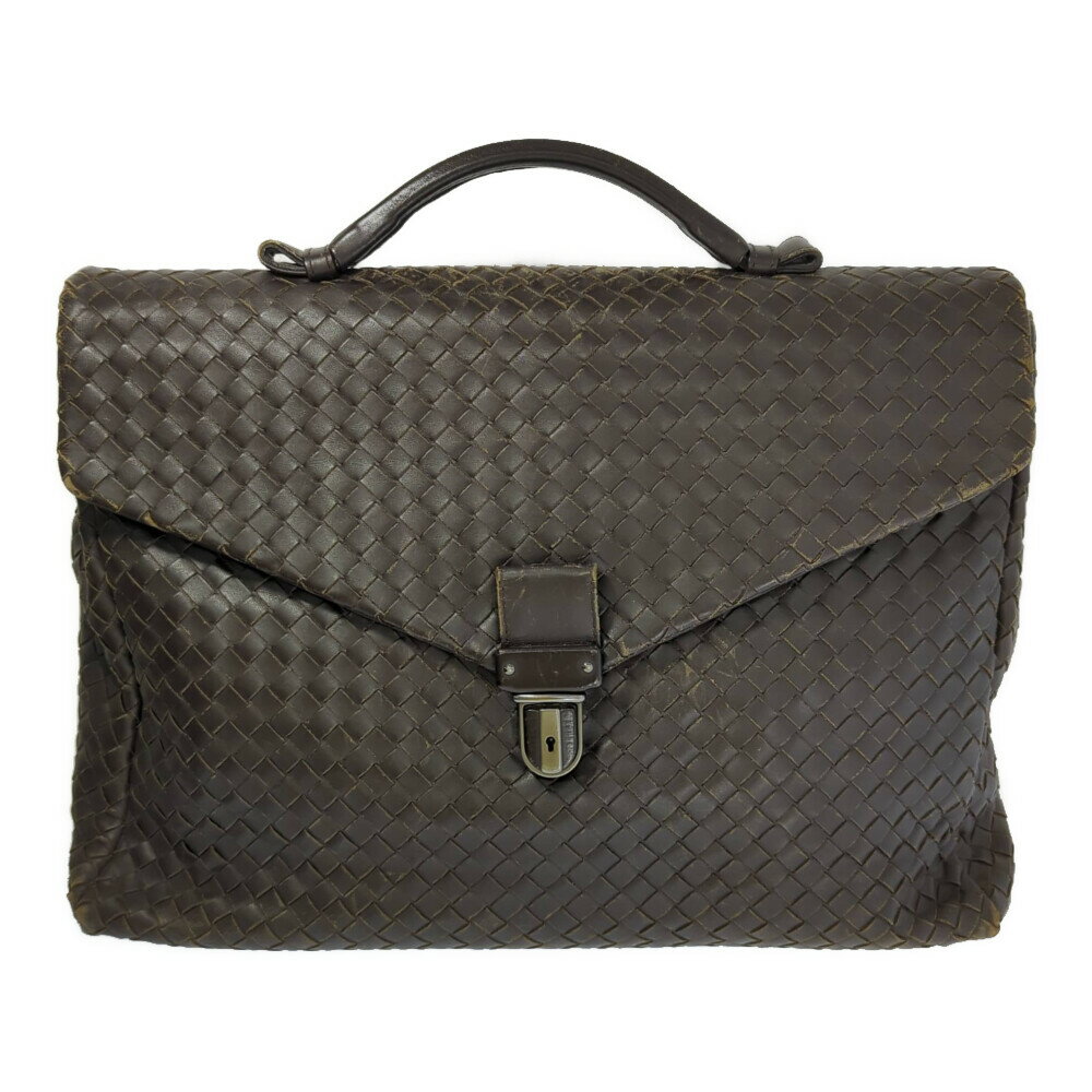 BOTTEGA VENETA ボッテガヴェネタ イントレチャート・ブリーフケース・ビジネスバッグ/113095/ブラウン【オールシーズン】【♂】【C】【メンズ】/b250116■545734【中古】