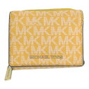 Michael Kors マイケルコース シグネチャーパターン ロゴ・3つ折り財布 ミニ財布/PM2207/オレンジ【♀】【B】【レディース】/b250321★...