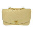 CHANEL シャネル マトラッセ ダイアナ22・ゴールドチェーン ショルダーバッグ/ベージュ/キルティング ココマーク【オールシーズン】【♀】【B】【レディー...