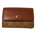 COACH コーチ シグネチャー・ミニトライフォールドウォレット・3つ折り財布/CM438/ブラウン/プレゼント/記念日【♀】【A】【レディース】/b250512★■557604【中古】(4)