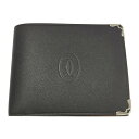 Cartier カルティエ マストドゥカルティエ・レザー 2つ折り財布/L3001357/ブラック/札入れ/カード入れ/ウォレット【♀】【S】【レディース】/b...