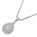 0.26ct/FD:0.32ct/取り巻きセッティング・ペアシェイプ・ダイヤモンド ネックレス・ペンダント/Pt900-Pt850-7.5g/プラチナ【S】【メンズ・レディース】/h250717★■583873【中古】