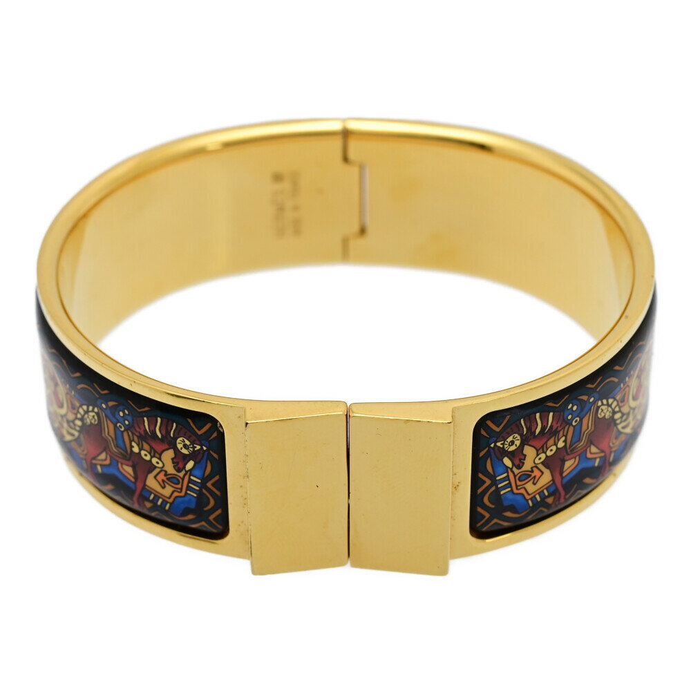 HERMES エルメス ロケ・エマイユGMバングル/合金/メッキ-65g/ゴールド/翌日配送可【A】【メンズ・レディース】/h250923★■591505【中古...