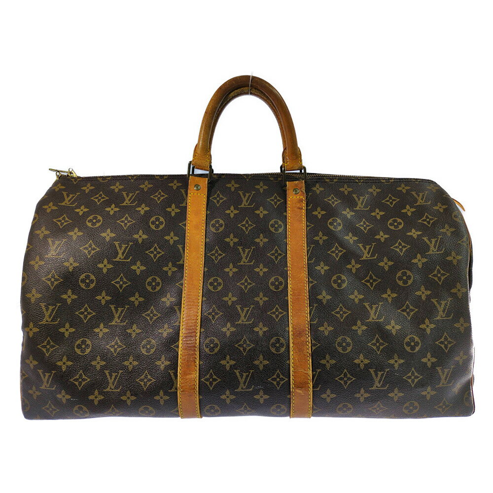 LOUIS VUITTON ルイヴィトン モノグラム キーポル55 ボストンバッグ M41424 ブラウン 旅行【オールシーズン】【♀】【C】【レディース】/b260224★■606679【中古】