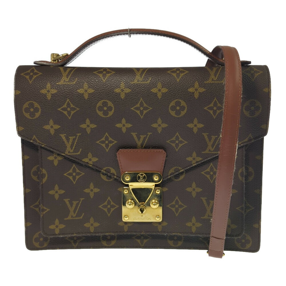 LOUIS VUITTON ルイヴィトン モノグラム モンソー 2WA Yショルダーバッグ ハンドバッグ M51185 ブラウン 【オールシーズン】【♀】【B】【レディース】/b260320★■609351【中古】