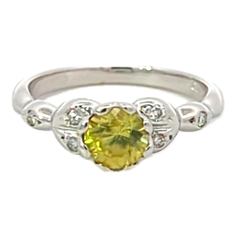 Rakuten - 美品 SN0.53ct 0.06ct 1粒 スフェーン ダイヤモンド リング 指輪 K18WG/750-2.4g 5.5号 #45.5 ホワイトゴールド ソーティング 【♀】【S】【レディース】/h260331★■607989【中古】