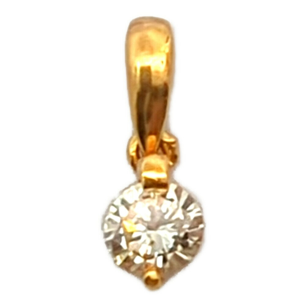 Rakuten - 0.23ct ダイヤモンドペンダントトップ K18YG/750-0.3g イエローゴールド 【♀】【A】【レディース】/h260410★■611253【中古】