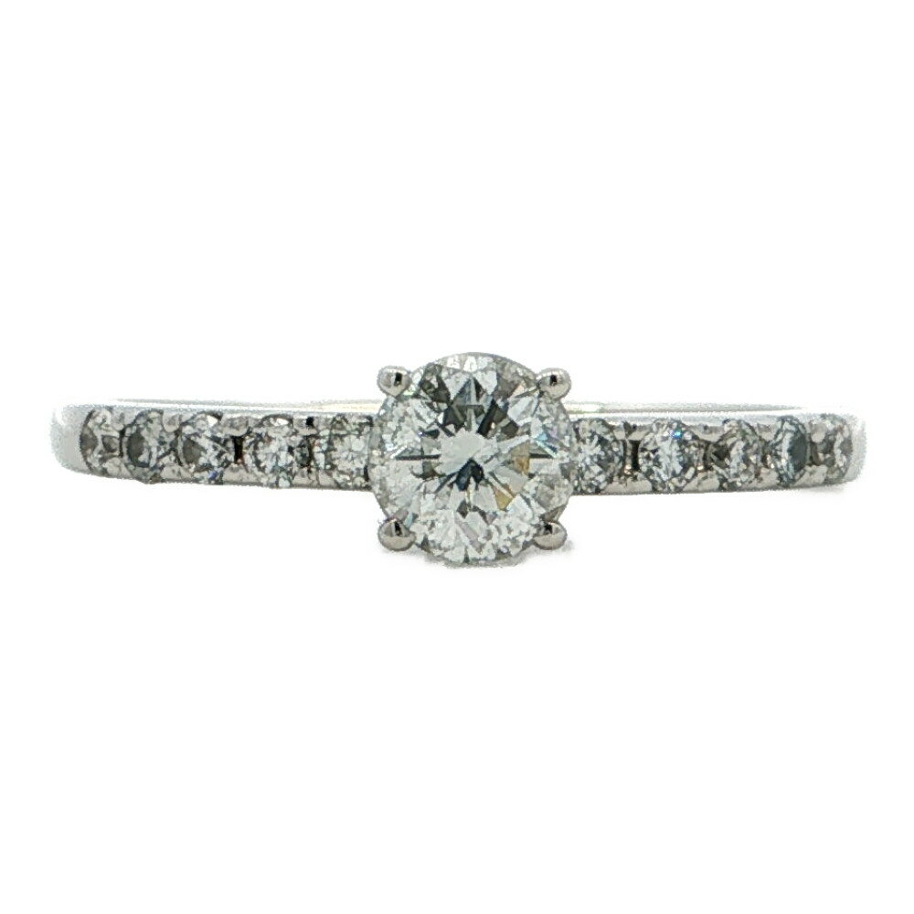 Rakuten - 0.469ct 0.22ct ダイヤモンド ダイヤモンドリング 指輪 Pt900-3.3g 15号 #55 プラチナ【♀】【S】【レディース】/h260427★■611097【中古】