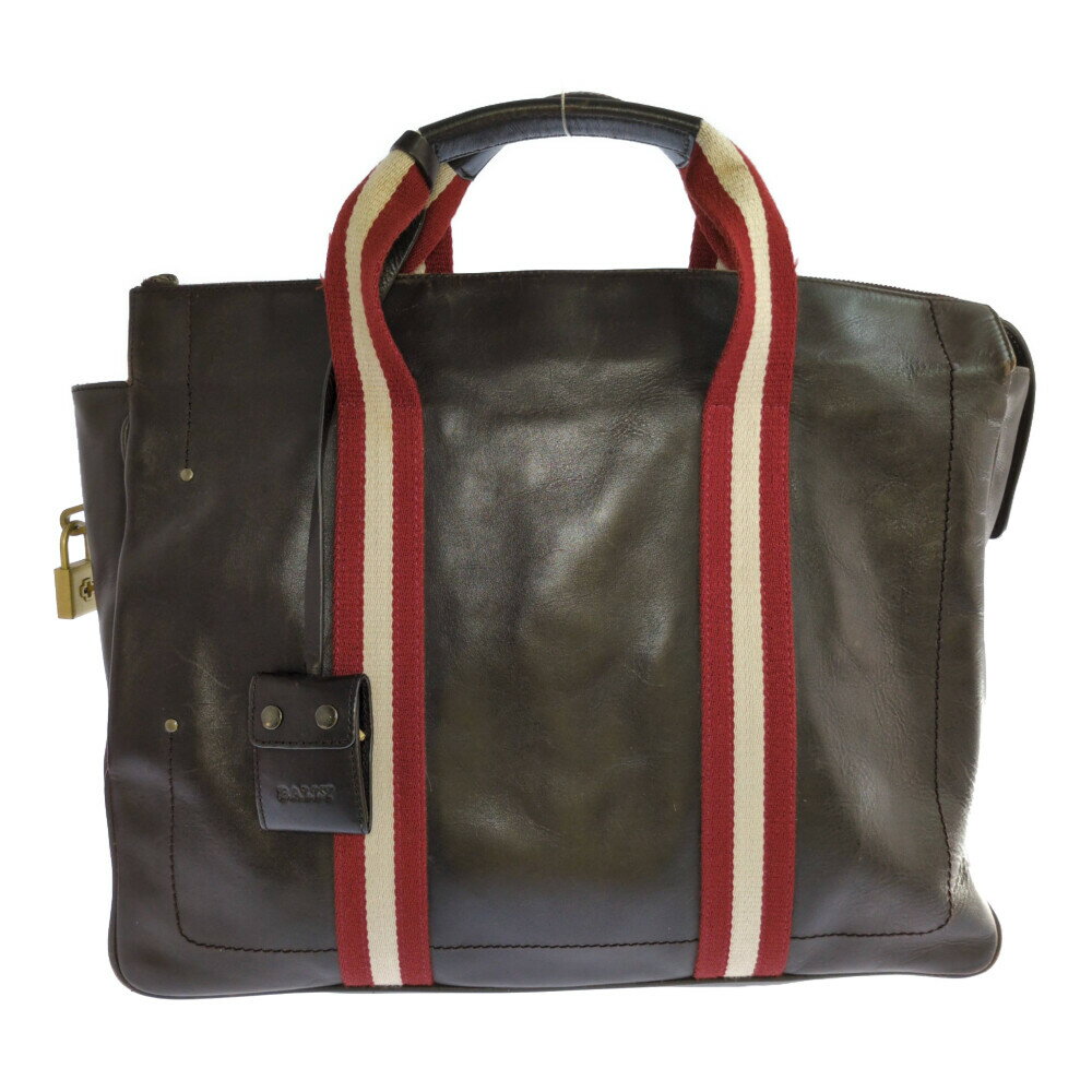 BALLY - BALLY バリー バリーストライプバッグ ブラウン【オールシーズン】【B】【メンズ・レディース】/b260429★■613364【中古】
