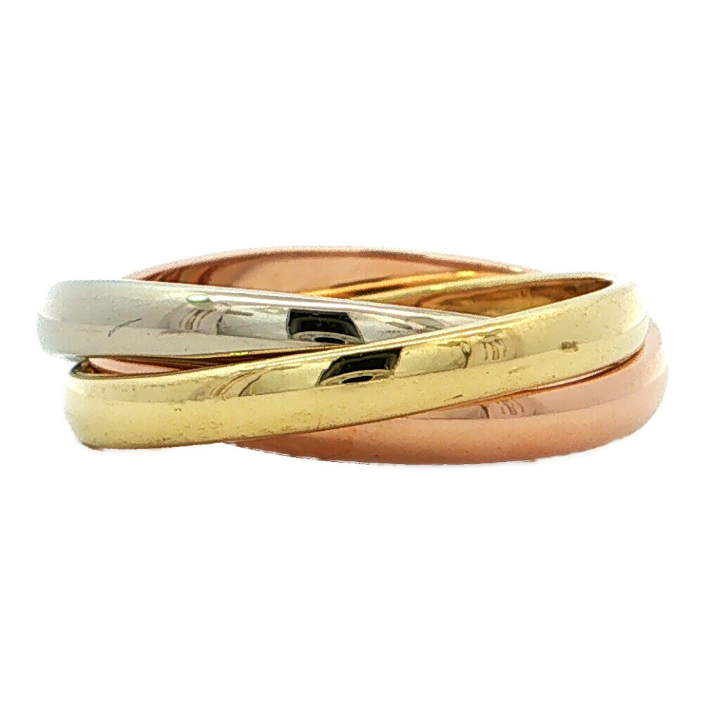 Rakuten - Cartier カルティエ トリニティドゥカルティエ ヴィンテージリング 指輪 K18Y+W+P/750 3カラー-6.3g 11号 #51 ゴールド【♀】【A】【レディース】/h260504★■611769【中古】