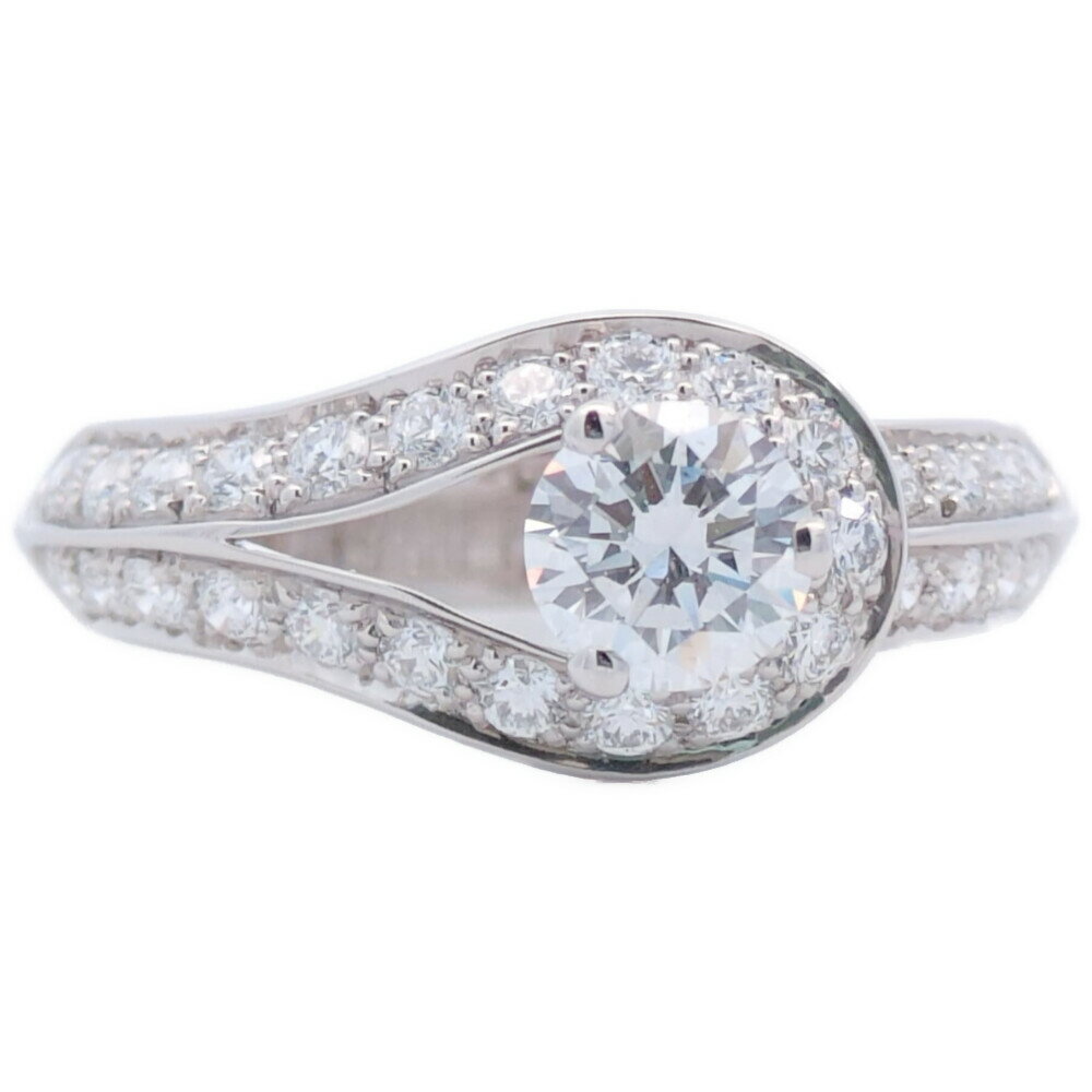 Van Cleef＆Arpels ヴァンクリーフアンドアーペル クチュール ダイヤモンドリング 指輪 Pt950-5.8g 0.52ct 13号 #53 プラチナ【♀】【S】【レディース】/h260518★■612865【中古】