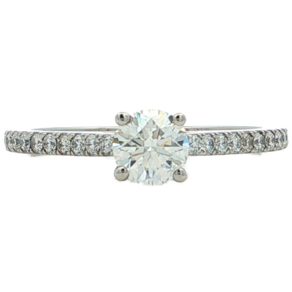 Rakuten - 0.32ct 0.16ct DE BEERS デビアス ソリティア ソリテール Solitaire メレダイヤリング 指輪 Pt950-2.5g 6.5号 #46.5 プラチナ【♀】【S】【レディース】/h260520★■613395【中古】
