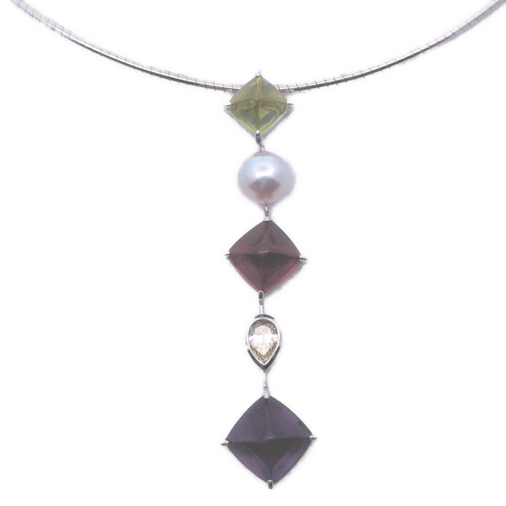 Rakuten - 6.47ct 0.2ct MIKIMOTO ミキモト マルチストーン パール ダイヤモンドネックレス ペンダントトップ K18(WG無)-12.9g ホワイトゴールド【♀】【S】【レディース】/h260522★■614243【中古】