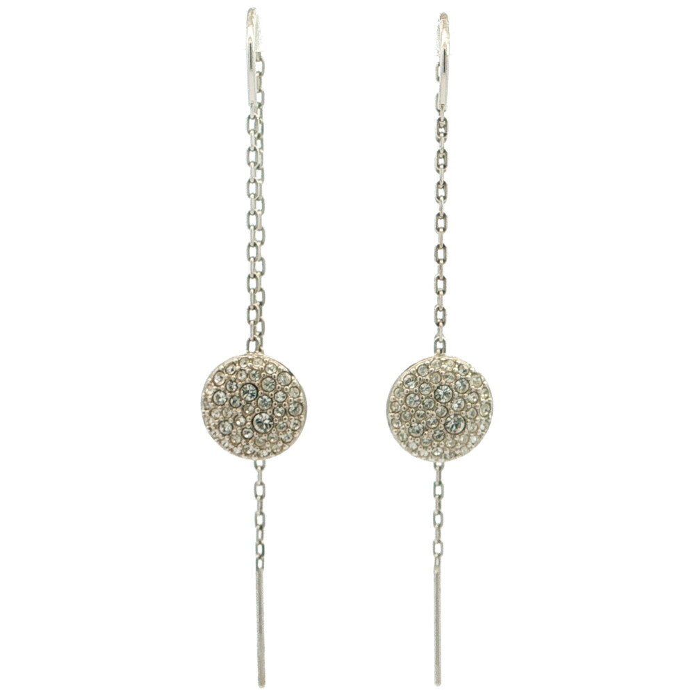 Rakuten - SWAROVSKI スワロフスキー スウィング ピアス 合金メッキ-3.2g シルバー 【♀】【A】【レディース】/h260526★■615308【中古】