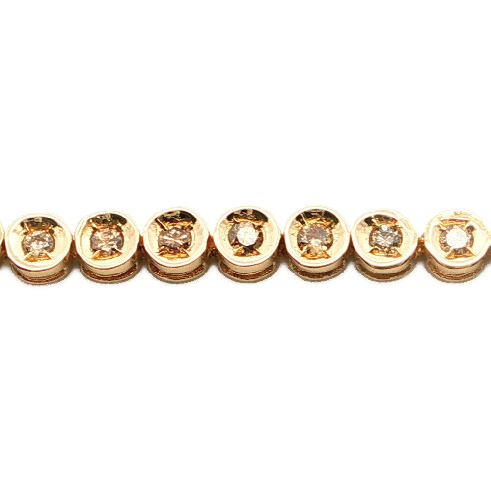 リファスタの1.00ct テニスセッティング ダイヤモンドブレスレット K18YG/750-9g イエローゴールド【♀】【S】【レディース】/h260527★■614465【中古】｜アングル2