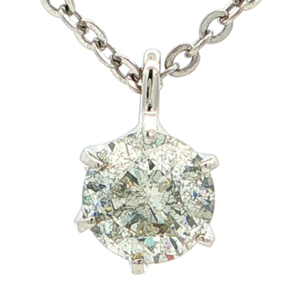 Rakuten - 1.021ct シンプルライン ダイヤモンドペンダントトップ Pt900-0.8g プラチナ【♀】【N】【レディース】/h260528★■615233【中古】