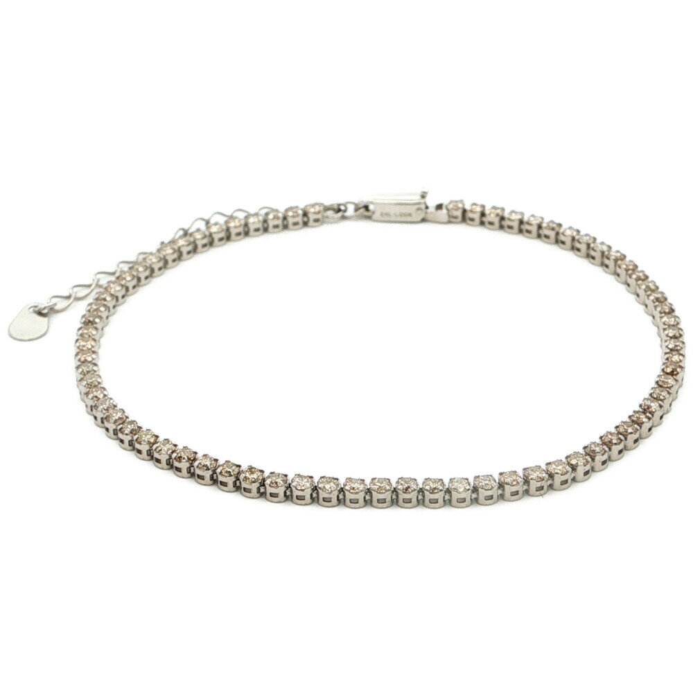Rakuten - 1.5ct テニスセッティング ダイヤモンドブレスレット Pt900-Pt850-3.1g プラチナ【♀】【A】【レディース】/h260609★■617223【中古】