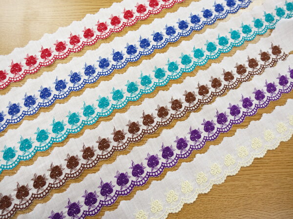 【手芸】綿麻・細巾レース（RG-27452-6c）