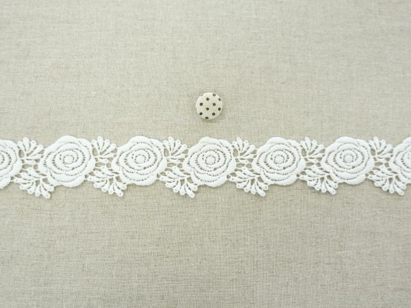 【手芸】綿・ケミカル細巾レース（RG-26318)