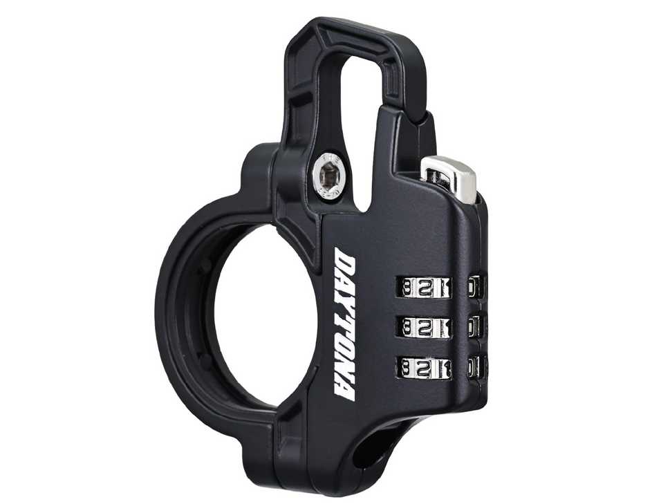 送料無料　デイトナ ヘルメットロック 取付幅13mm スレンダーヘルメットロック ダイヤルタイプ ブラック 42183　4909449639399