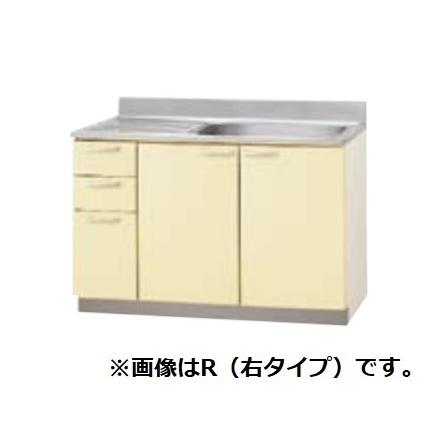 T4B-120M .クリナップ モカウッド 木キャビキッチン さくら 流し台 底板ステンレス貼り 置網棚付 間口120cm