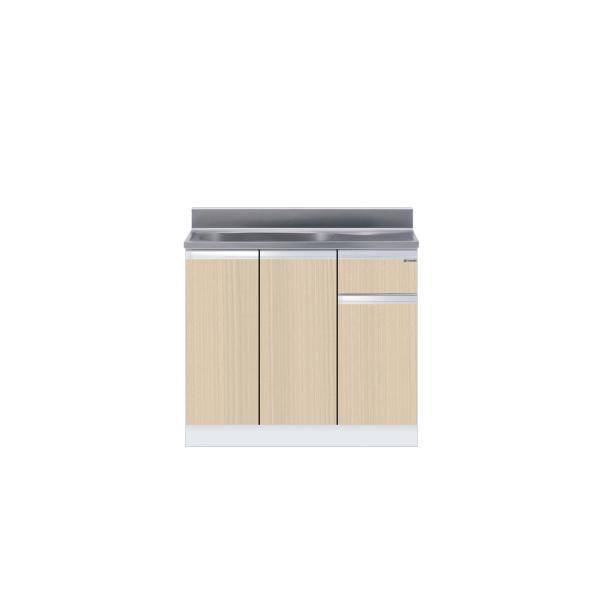 薄型組合せ型流し台 一槽流し台 間口90cm ワンド onedo KTD4-80-90S-左-RV 壁出し水栓仕様 木目 パターンカラー メーカー直送【配送エリア外対応不可】