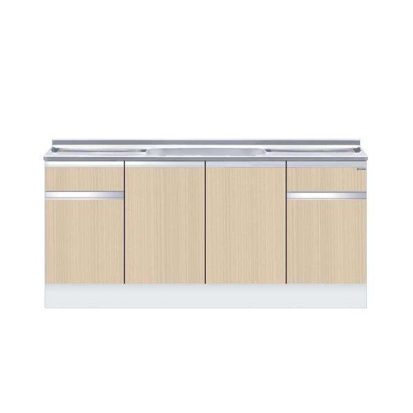 ハイトップ組合せ型流し台 一槽流し台 間口180cm ワンド onedo KTD5-85-180S-RV 壁出し水栓仕様 木目 パターンラー メーカー直送【配送エリア外対応不可】