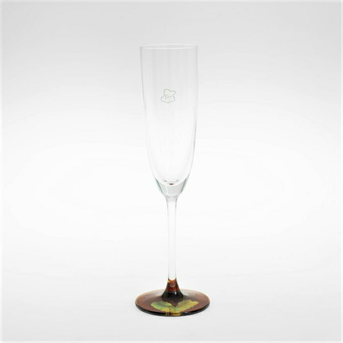 シャンパンフルート　華シリーズ　福双葉　ワイングラス　贈り物　母の日　ギフト プレゼント お祝い 夫婦　カップル　クリスマス