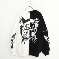 "CIVARIZE【シヴァーライズ】0.1gの誤算コラボバイカラー切り替え袖ZIPスウェット/全1色"【あす楽対応】【返品対象外商品】スウェットヴィジュアル系V系長袖メンヘラ病みメンズレディースモード系ファッション服送料無料