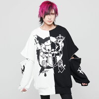 "CIVARIZE【シヴァーライズ】0.1gの誤算コラボバイカラー切り替え袖ZIPスウェット/全1色"【あす楽対応】【返品対象外商品】スウェットヴィジュアル系V系長袖メンヘラ病みメンズレディースモード系ファッション服送料無料