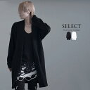 CV select【シーブイセレクト】ロープストライプ長袖ショールカーディガン/全2色 カーディガン ガウン ロング丈 メンズ V系 ファッション 服 ヴィジュアル系 モード系 羽織 無地 黒 ブラック 白