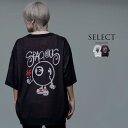 "CV Select【シーブイセレクトグラフィックジャガードクルーネック半袖ニット/全2色"ニット メンズ オーバーサイズ 半袖ニット Tシャツ セーター ストリート モード メンズ ジャガード V系 ヴィジュアル系 病み 地雷系 ホスト サブカル系 黒 ブラック 白 ホワイト 服