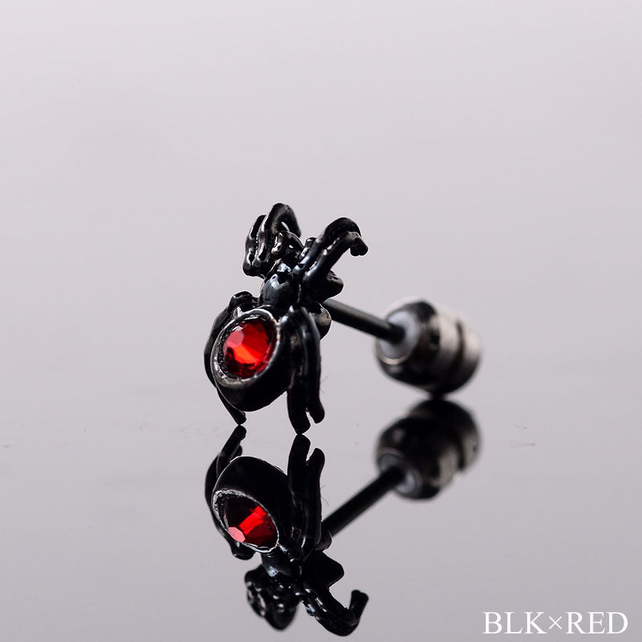 "AZZURRO【アズーロ】スパイダーピアス/全5色"ブラック 黒 ピアス ヴィジュアル系 V系 メンズ レディース ファッション アクセサリー ジュエリー 小物 雑貨 韓国系 kpop シルバー925 クモ 蜘蛛 スパイダーの商品画像 3
