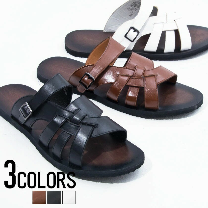 "CV Select【シーブイセレクト】斜めベルトサンダル/全3色"靴 サンダル メンズ ベルトサンダル コンフ..