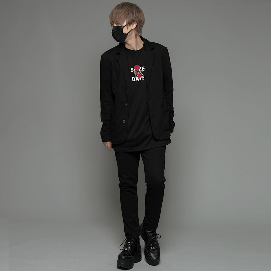 "CV Select【シーブイセレクト】テーラードジャケットセットアップ(フルレングスパンツ)/全4色"セットアップ メンズ テーラードジャケット スーツ V系 ヴィジュアル系 ブラック 黒 秋 冬 送料無料