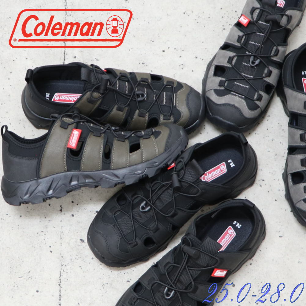 Rakuten - 即納 メンズ サンダル Coleman コールマン スニーカー かかとが踏める 2way スポーツサンダル スリッポン サンダル スライダー つっかけ クールビズ No.626