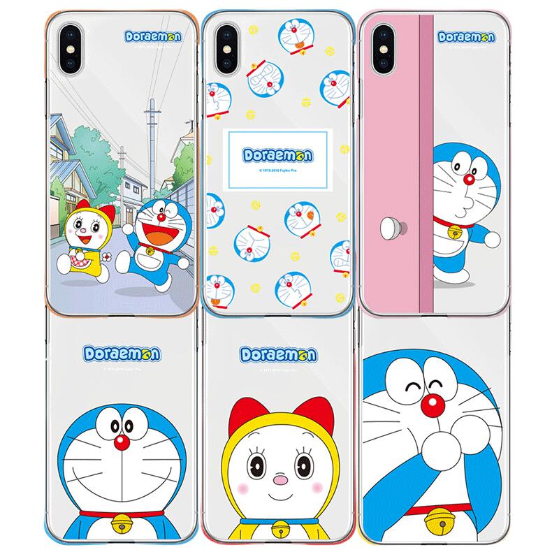 CQ ドラえもん iPhone Galaxy 透明ゼリー ケース カバー スマホケース DORAEMON Clear Jelly Case Cover