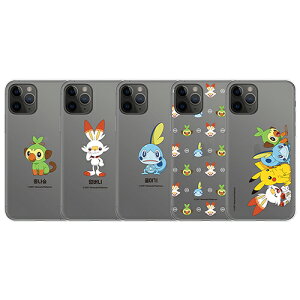 CQ ポケットモンスター ソード・シールド iPhone Galaxy 透明ゼリー ケース カバー スマホケース POKEMON Sword Shield Clear Jelly